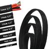 32ft - 2/5 inch PET Flame Retardant Expandable Sleeving Nylon Telescopic Net Tube USB Cable Power Cord Audio Protection Cable Woven Net Sleeve (2/5"=10mm, Black) view 2