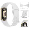 AK Sport Band Compatible with Fitbit Charge 6 Bands/Fitbit Charge 5 Bands Women Men, Classic Soft Replacement Straps Wristbands for Fitbit Charge 6/5 Advanced Fitness & Health Tracker (White,Large) view 3