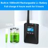 YOVDA T200 FM Transmitter, Portable Radio Transmitter for Church With Clip Microphone, 1000mAh Rechargeable Stereo Station for Meeting/Tourism/Church/School view 4