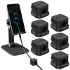 KTZCTPCA 6Pcs Magnetic Cable Clips, Under Desk Cable Management, Premium Hide Phone Charging Cable Keeper, Self-Adhesive Cord Organizer Holder for Home Office Desk Phone Car Wall Desktop Nightstand view 1