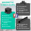 KTZCTPCA 6Pcs Magnetic Cable Clips, Under Desk Cable Management, Premium Hide Phone Charging Cable Keeper, Self-Adhesive Cord Organizer Holder for Home Office Desk Phone Car Wall Desktop Nightstand view 2