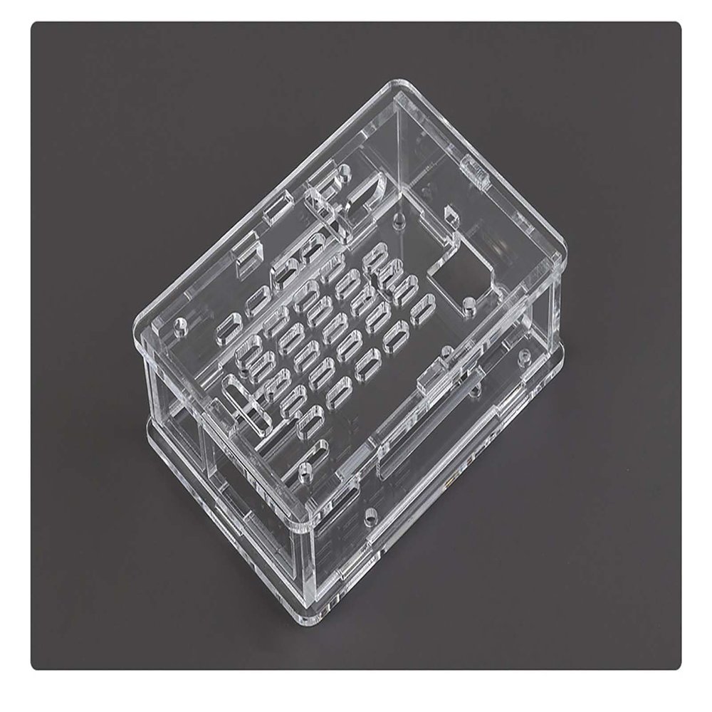 Coolwell for Raspberry Pi 5 Clear Acrylic Case Transparent Case Supports Installing with Official Active Cooler