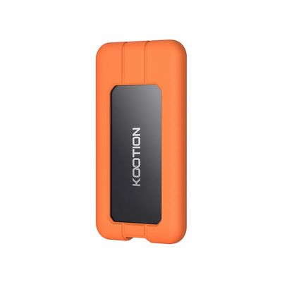 KOOTION 512GB Portable SSD USB 3.2 External SSD USB-C Up to 2000MB/s USB 3.2 Gen 2x2 Portable Solid State Drive with Protective Case Shockproof Type-C External Solid State Drive, Orange