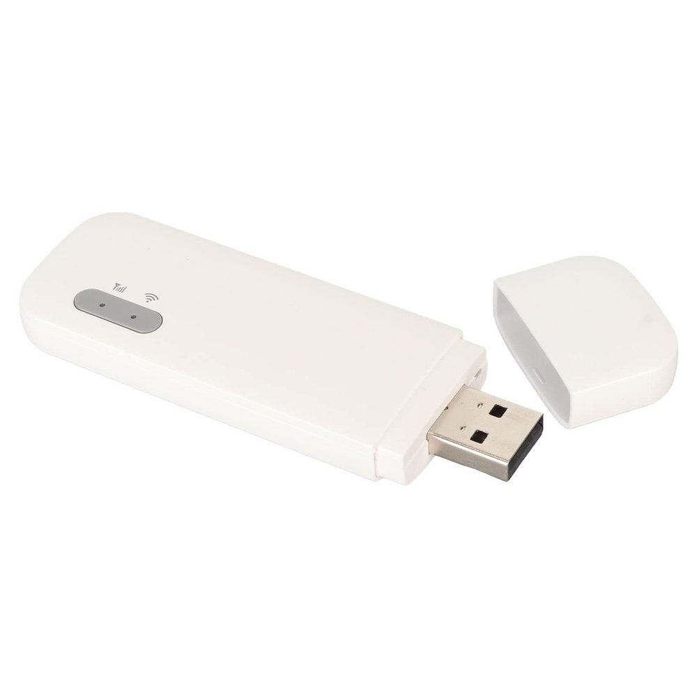 Portable 4G USB Modem, Travel Router Hotspot with Micro SIM Card Slot, ports 10 Device Connections, White