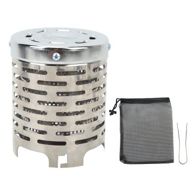 Pilipane Portable Stainless Steel Camping Heater Cover, for Long-Lasting Tent Heating Solution with Safe Vent Design