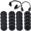 QPOIBSD Ear Cushions Foam Replacement for Plantronics Headphones Most Standard Size Office Telephone Headsets H251 H251N H261 H261N H351 H351N H361 H361N Headset Disposable Covers, Black (20Pcs) view 1