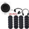 QPOIBSD Ear Cushions Foam Replacement for Plantronics Headphones Most Standard Size Office Telephone Headsets H251 H251N H261 H261N H351 H351N H361 H361N Headset Disposable Covers, Black (20Pcs) view 2