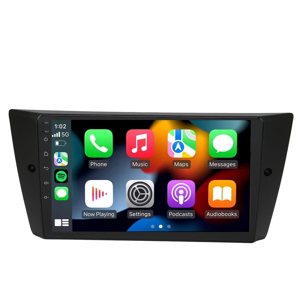 Car Audio Systems, 9in Touchscreen Car Stereo Receiver forAuto CarPlayGPS Navigation with 27 UI, Fit for E90 E91 E92 E93