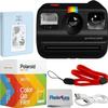 Polaroid Go Generation 2 Mini Instant Film Camera Bundle with Polaroid GO Color Film, Double Pack and Photo Album + Cloth (4 Items) (Black) view 1