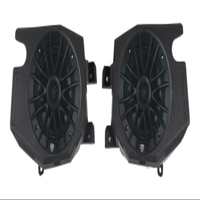 Rockville Bundle: Pair RM-PREMIUM-65 Black 6.5" 600w Marine Boat Speakers - Crisp Sound! Bundle with RockZR v2 2014-2023 Polaris RZR Front Kick Panel 6.5" Speaker Pods (2 Items)