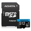 ADATA 512GB AData Premier microSDXC A1 UHS-1 CL10 Memory Card w/SD Adapter 85MB/sec view 2