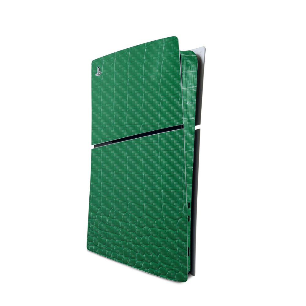MightySkins Carbon Fiber Skin for PS5 Playstation 5 Slim Digital Edition Console Only - Alligator Protective, Durable Textured Carbon Fiber Finish Easy to Apply Made in The USA