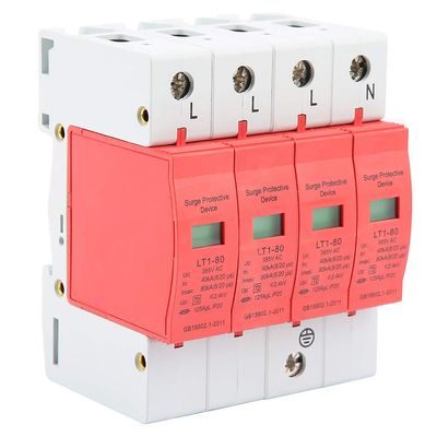 4P House Protector House Protector Arrester Device 40-80KA Low Voltage Arrester Device LT-40/80