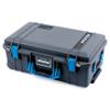 ColorCase Pelican Air 1535 Carry-on Case Graphite - Medium Size Waterproof Case with Mesh Lid Organizer Only - Blue Handles & Latches view 2
