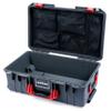 ColorCase Pelican Air 1535 Carry-on Case Graphite - Medium Size Waterproof Case with Mesh Lid Organizer Only - Red Handles & Latches view 1