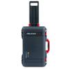 ColorCase Pelican Air 1535 Carry-on Case Graphite - Medium Size Waterproof Case with Mesh Lid Organizer Only - Red Handles & Latches view 3