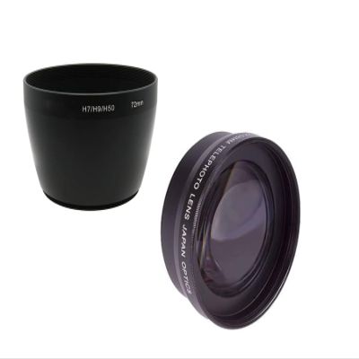 72mm (74mm) 2.2X High Definition Telephoto Lens for Sony Cybershot DSC-H7 H9 H50 + OPTURA HD Micro Fiber Cloth
