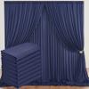 10ftx40ft Navy Blue Backdrop Curtain Drapesfor Party,Not See-Through 8 Panels 5ftx10ft Wrinkle-Free Backdrop Curtains for Party, Wedding, Birthday view 1
