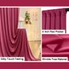10ftx20ft Burgundy Wrinkle-Free Backdrop Curtain Drapes, 4 Panels 5ftx10ft Thick Burgundy Polyester Background Curtains Backdrop Decorations for Party view 2