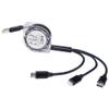 BoxWave Cable Compatible with Mobile Pixels AI Smart Camera - AllCharge miniSync, Retractable, Portable USB Cable - Jet Black view 2