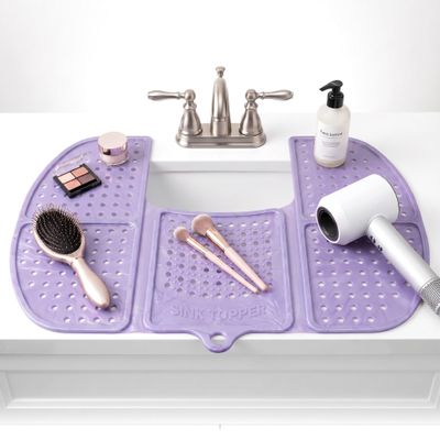 Sink Topper Bathroom Sink Cover for Counter Space, Large Lavender