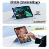 Case for iPad 9th/ 8th/ 7th Generation 360 Rotating, Slim Clear Magnetic Detachable Protective Stand Cover with Pencil Holder for iPad 10.2 inch 2021/2020/2019, Blue view 3