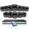 ZOSI C220 16CH 4K PoE Home Security Camera System, 16 Channel 4K 8MP NVR with 4TB HDD for 24/7 Record, 12 x 4MP(1440p) QHD 2.5K Dome IP Cameras Outdoor Indoor, Smart AI Human Detection, Two-Way Audio view 1