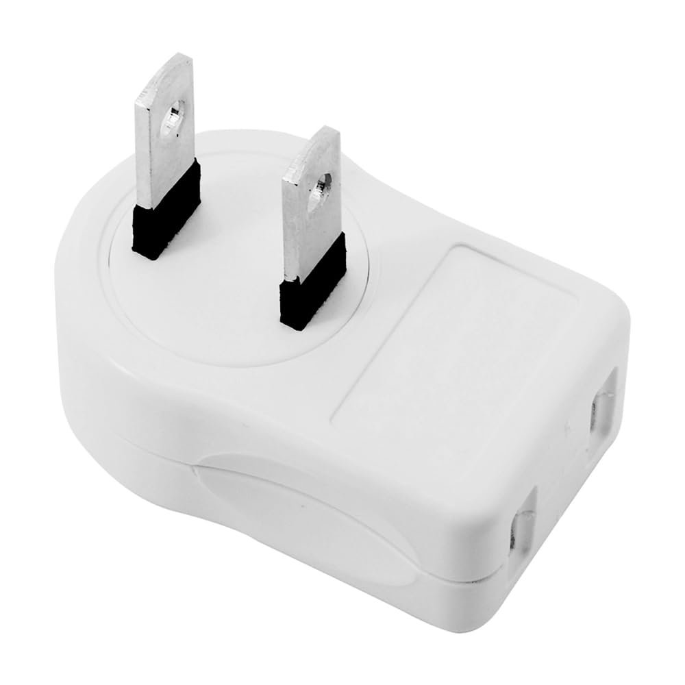 NFHK NEMA 1-15P USA Outlet Saver Power Extension Adapter 2-Prong 2 Outlets 90 Degree Left Right Angled