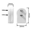 NFHK NEMA 1-15P USA Outlet Saver Power Extension Adapter 2-Prong 2 Outlets 90 Degree Left Right Angled view 2