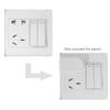NFHK NEMA 1-15P USA Outlet Saver Power Extension Adapter 2-Prong 2 Outlets 90 Degree Left Right Angled view 3
