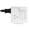 NFHK NEMA 1-15P USA Outlet Saver Power Extension Adapter 2-Prong 2 Outlets 90 Degree Left Right Angled view 4