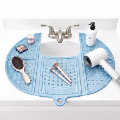 Sink Topper Bathroom Sink Cover for Counter Space, Standard Blue