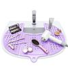 Sink Topper Bathroom Sink Cover for Counter Space & Storage Saver | RV Must Haves | Silicone Foldable Beauty Makeup Brush Cleaning Mat | Hot Tools Organizer | RV Sink Cover | Standard, Iris Lavender view 1