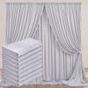 10ftx40ft Silver Wrinkle-Free Backdrop Curtain Drapes, 8 Panels 5ftx10ft Thick Silver Polyester Background Curtains Backdrop Decorations for Party view 1