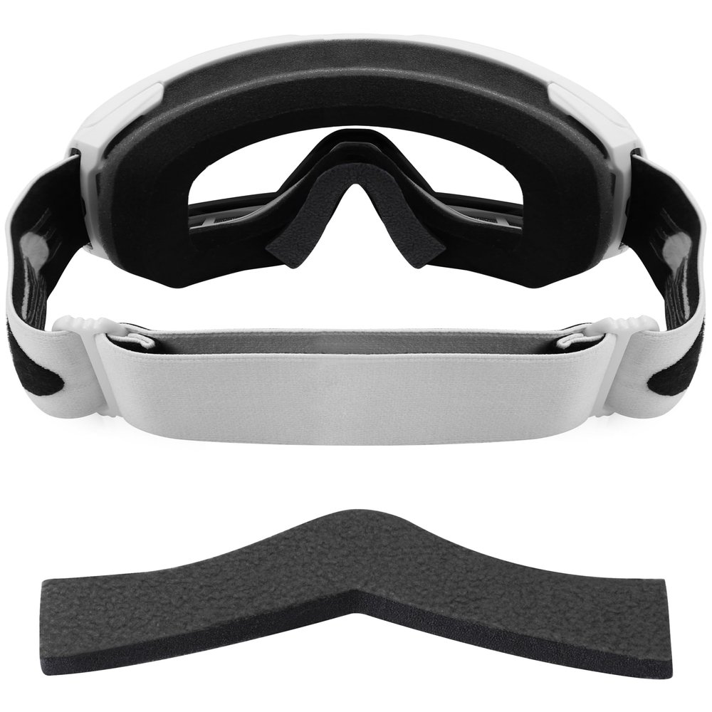 MYCOURAG Low Bridge Fit Anti-Fog Replacement Sponge Nose Pads Pieces for Oakley Line Miner L OO7070 Snow Goggle - Black