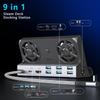 12-in-1 Steam Deck Docking Station for Steam Deck/Rog Ally/Switch/Legion Go Dual Cooling Fans 4K@60Hz,6 USB Ports,1000Mbps,Type C 100W PD 40Gbps Adapter view 2