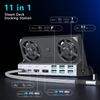 14-in-1 Steam Deck Docking Stationfor Steam Deck/Rog Ally/Switch/Legion Go Dual Cooling Fans 4K@60Hz,1080P 6 USB Ports,1000Mbps, 100W Type C Charing,DP1.2,40Gbps Adapter view 2