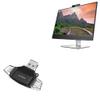 BoxWave Smart Gadget Compatible with HP E27m G4 - AllReader SD Card Reader, microSD Card Reader SD Compact USB - Jet Black view 1