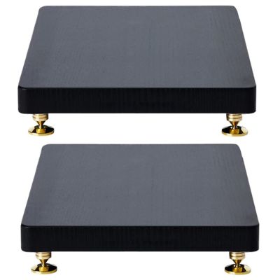 SHAWLA Speaker Stands Speaker Isolation Feet Platform,Subwoofer Isolation Stand,Riser Stabilizer Base,with Fixed Copper Nail, for Standard Speaker (Color : Black, Size : 30x30cm)
