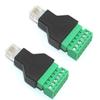 Jienk 2Pcs RJ11 Male to 6 Pins Screw Terminal Block Adapter for Cat3 Telephone Handset Cords Extender, RJ12 6P6C Modular Connector view 1