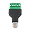Jienk 2Pcs RJ11 Male to 6 Pins Screw Terminal Block Adapter for Cat3 Telephone Handset Cords Extender, RJ12 6P6C Modular Connector view 3
