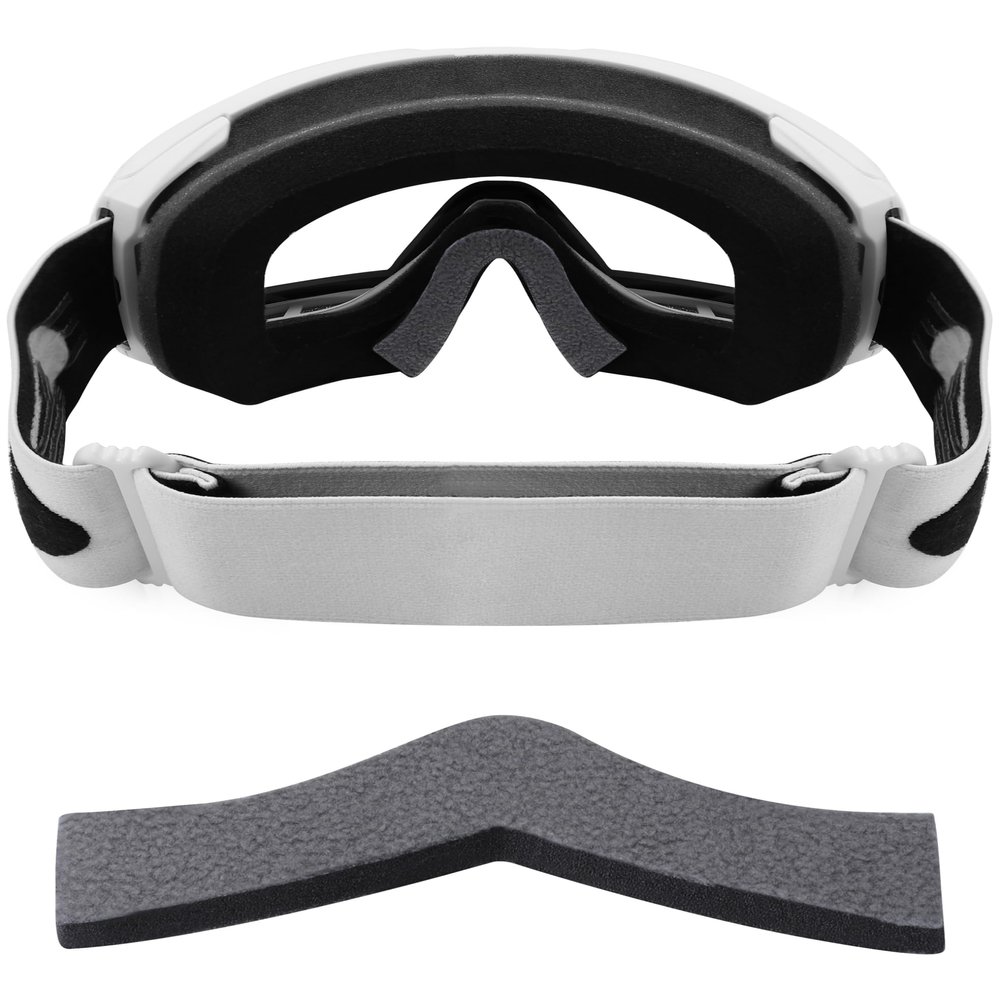 MYCOURAG Low Bridge Fit Anti-Fog Replacement Sponge Nose Pads Pieces for Oakley Line Miner L OO7070 Snow Goggle - Grey
