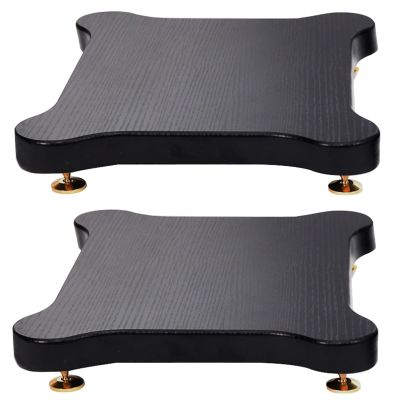 Speaker Stands Subwoofer Isolation Stand, 2 Pack Riser Stabilizer Base, Speaker Isolation Feet Platform, with Fixed Copper Nail for Studio Monitor (Color : Black, Size : 40x45cm)