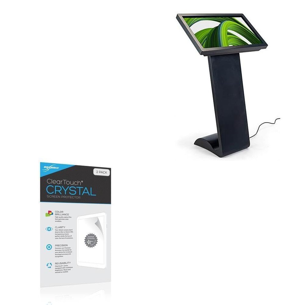 BoxWave Screen Protector Compatible with Advanced Kiosks Versatile Kiosk (32 in) - ClearTouch Crystal (2-Pack), HD Film Skin - Shields from Scratches