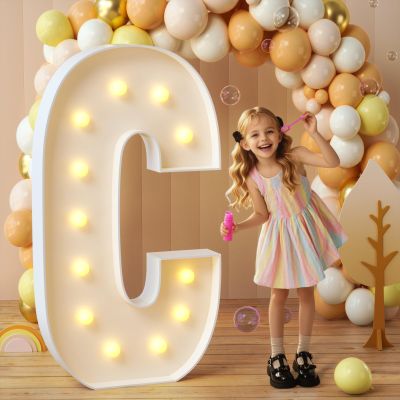 imprsv Marquee Letters, 4FT Light Up Letters C with Light for Party Decor