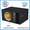 30HZ Reinforced Competition Single Ported Sub Box Sub Woofer Enclosure Speaker Box Car Audio Subwoofer Ground Shaker Box Ground-Shaker (Black, 10") view 2