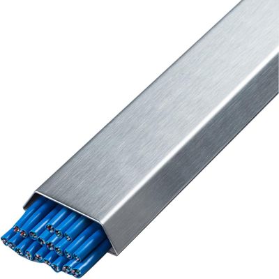 RAKKYO Metal Cable Cover Hider for 20 Computer Screen Power Cord, Extra Wide/Large No Trip Heavy Duty Safety Decorative Raceway, Children Dog Cat Protector (Color : Silver, Size : Length 1m(39 inch)