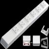 16 Hardwired Power Strip (NO Power Cord), 6 Vertical Tamper Resistant Outlets (NEMA 5-15R - NOT 20Amp), NO Ears (Without mounting tabs on Both Ends), White view 1