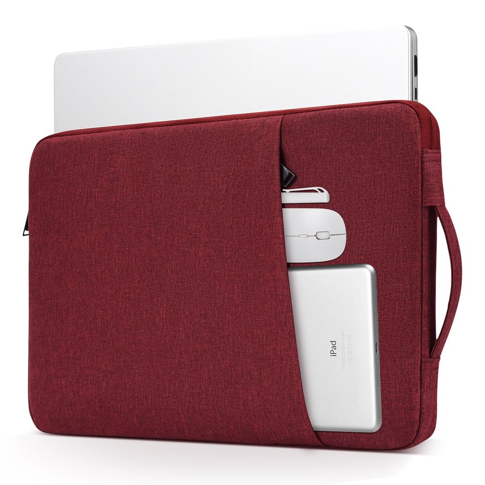 14 Inch Laptop Sleeve Case for HP Acer Chromebook/Stream/Pavilion Plus 14, Lenovo IdeaPad/ThinkPad, ASUS Vivobook Go, Dell Latitude Computer Bag, Wine Red