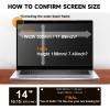 Mamol Laptop Privacy Screen 14 Inch for HP/Dell/Acer/Samsung/Asus/Lenovo/Toshiba, Removable 16:10 Aspect Privacy Filter Screen Protector, Anti Glare Blue Light Laptop Screen Shield 14 in view 2